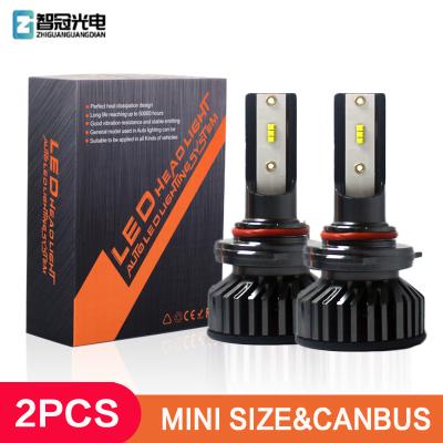 China Aluminum alloy for all body F2 1860 CSP ZES 20000 9006 lumen h7 9005 auto car headlight H11 H7 H3 H1 lighting system head bulb car led headlight for sale