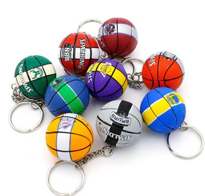 China Mini NBA Basketball Bag High Quality Promotion Gift Club Basketball Pendant Chained Main Logo Keychain Fan Supplies Sports Creative Gift for sale