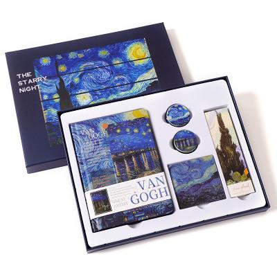 China Wholesale Creative Agriculture Vintage Textbook Literary Gift Box Pasted Paper Students Van Gogh Gift Sets For for sale