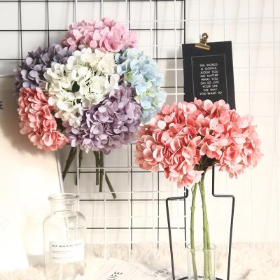 China Decoration Indoor Outdoor Living Room Flowers Artificial Flower Home Group Decor Macaron Hydrangea Simulation Decorative Flower for sale