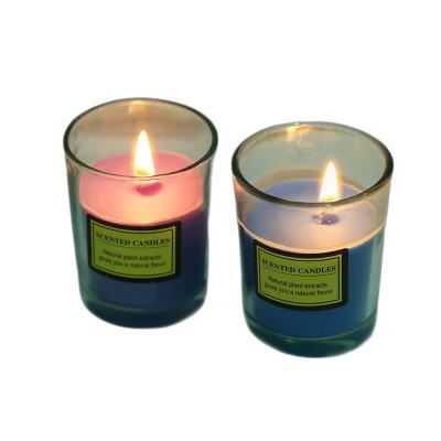 China Factory Fashion Atmosphere Aromatherapy Wax Cup Soy Bean Candles Glass High Quality Smokeless Candle Smokeless Soft Gifts Wholesale for sale