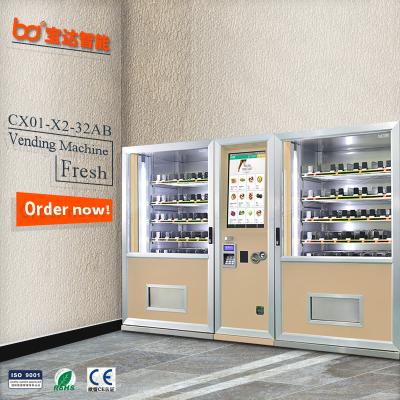 China Metro station supermarket remote control vending machine/fresh vegetable, fruit and meat vending machine/intelligent vending machine for sale