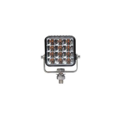 China Alloy Square LED IP6K9K Amber White LED Aluminum E13 Warning Lamps Led Work Lamp Warning Light for sale