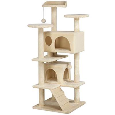 China ZMaker Sustainable Cat Tower For Indoor Cats Cat Condo Multilevel With Lined Posts for sale