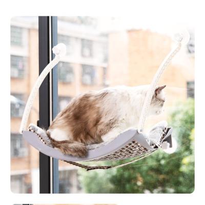 China ZMaker Breathable Backing 33lbs Sunbathing Hanging Pet Hammock With Suction Cup Cat Window Bed for sale