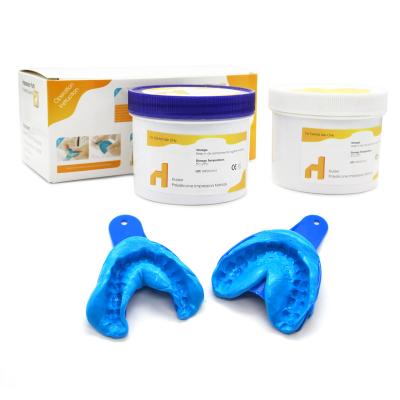 China Polymer Private Label OEM Heavy Light Body Canned Dental Impression Kit With Tray Alginate Impression Lab Dental Putty Material for sale