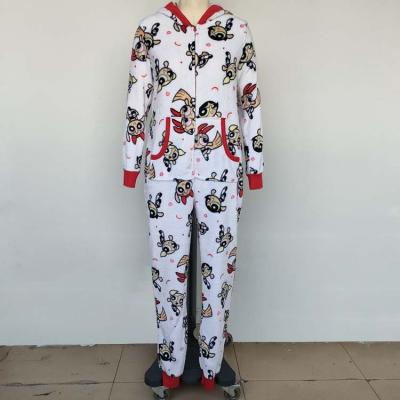 China QUICK DRY Printed Women's Hooded Onesie Cartoon Character Cute Anime Cute Pajamas Stretchy Overalls Sleepwear for sale