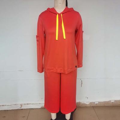 China Spring 95%Polyester 5% Spandex QUICK DRY Milk Silk Red Two Piece Set Women Nightgowns Hoodie Nightgowns Pajamas Set for sale