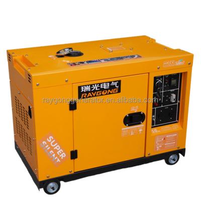 China Hot Raygong 5 6 8 9 10KW Air Cooled Diesel Portable Generators Single Phase Mini Generators For Home RG-10 for sale