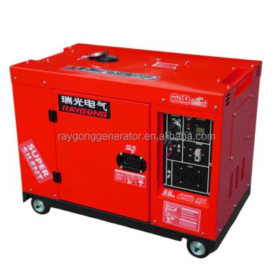 China High Efficiency 8 Brand New 10 12KVA Small Signal Super Phase Slient Mobile Generator Good Prices For Sale RG-8/3 for sale