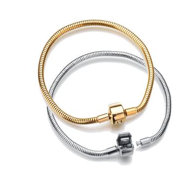 China CLASSIC DIY High Quality Basic Fashion Snake Chain Stainless Steel Titanium Stainless Steel Bracelet For Women Girls for sale