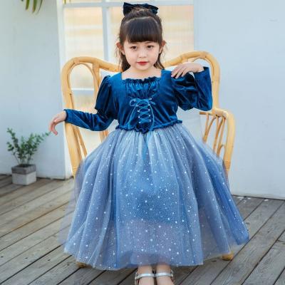 China 2021 Wholesale Breathable Mesh Skirt Children Party Kids Clothing Dress Girl Princess Dress for sale