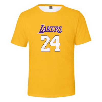 China Cotton Kobe Bryant Round Neck Fashion High Street Breathable Formal Hip Hop Digital Printing Plus Size Boys Mens T-shirts for sale