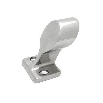 China Boat Hardware Fitting Marine Hardware 316 Stainless Steel Boat Handrail Mounting Front/Center/End Bracket Bracket for sale