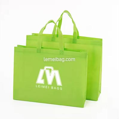 China Custom Printed Washable Non Woven Recycle Bag With Double Handles 80gsm-120gsm for sale