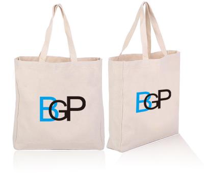 China Eco Friendly Printed Cotton Canvas Totes Bulk Bag With Double Handles for sale