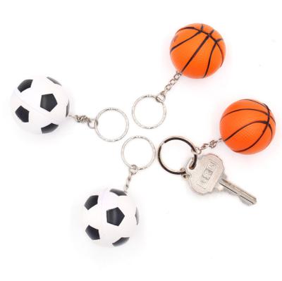 China Personalized 3D Basketball Stress Keychain Badge Soft PU For Promotion Gifts for sale