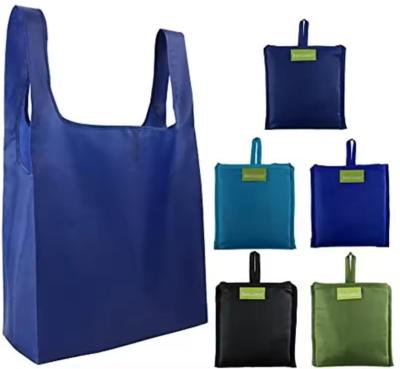 China Promotional RPET Polyester Foldaway Shopping Bag Collapsible Reusable for sale