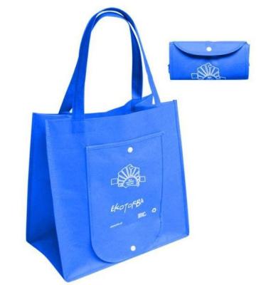 China Fold Away Reusable Collapsible Shopping Bag PP Non Woven Custom Logo for sale