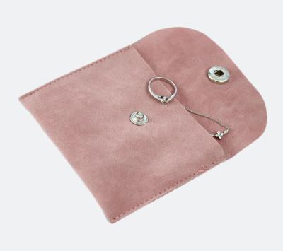 China Bulk Velvet Jewelry Bags Ring Pouch With Snap Button 5x5 for sale