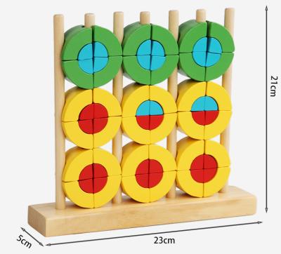 China Safe Educational Montessori Preschool Toys Rainbow Blocks Stacker Non Toxic Te koop