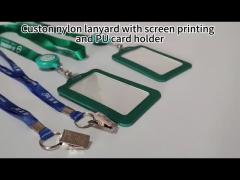 Custom Company Branded Nylon Lanyards Strap with Silkscreen Printing