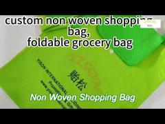 custom printed washable non woven recycle bag with double handles 80gsm-120gsm