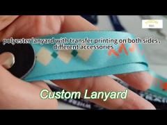 sublimation printing polyester carabiner lanyard company branded bulk