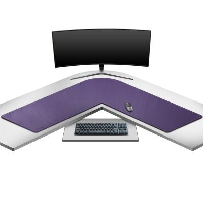 China Office Leather Waterproof Corner Mat Computer Mouse Pad Computer Mouse Pad Computer PC Users PU Gaming L-Shaped Desk Pad for sale