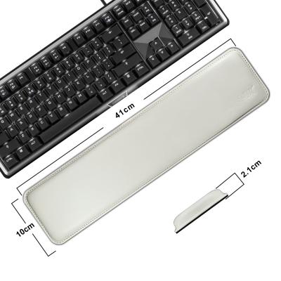 China Anti Slip Keyboard Wrist Rest Hand Pillow Ergonomic Keyboard Palm Rubber Bottom Leather Wrist Rest for sale