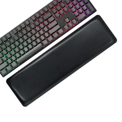 China Office Gaming Protective Anti-Slip Leather Extra Large Wrist Keyboard PU Ergonomic Slip Wrist Rest Support - Black for sale