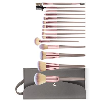 China Angular blush high quality makeup brush Arabic makeup brush marble ODM 15 and OEM makeup for made in China for sale