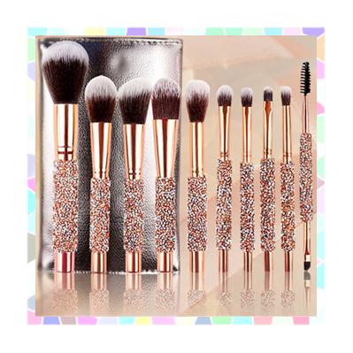 China hot new style skin-friendly under 3usd rouge and 10pcs makeup set brush for global market for sale