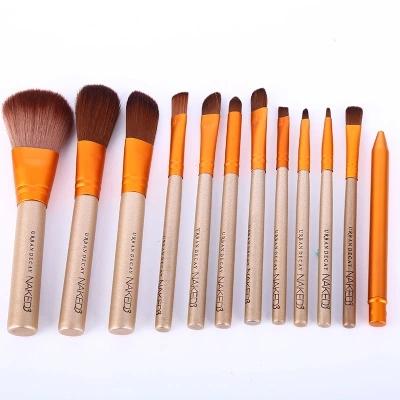 China Custom Roses Logo Makeup Brush Foundation Brush 12pieces Private Label Rose Vegan Makeup Brush Set With Box for sale