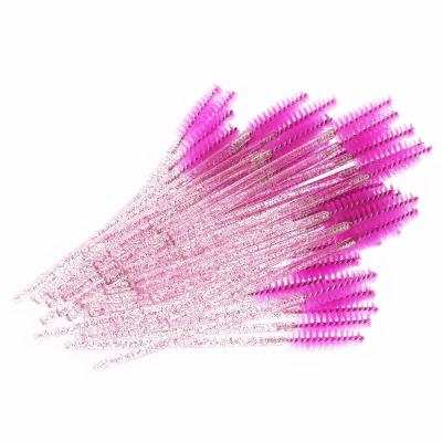 China Mascara Wands For Eyelash Crystal Bling Glitter Disposable Mascara Wands Lipstick Disposable Wands Applicator Brush Makeup Applicator for sale