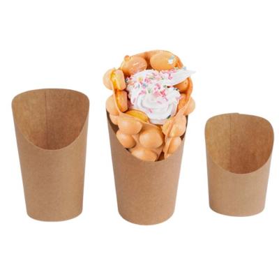 China Disposable Egg Waffle French Fries Chips Scoop Ice Cream Snack Wrapping Paper Cup for sale