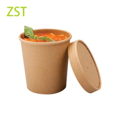 China Disposable Paper Cups /Tubs/Kraft /White Soup Disposable Bowl With Paper Lids for sale