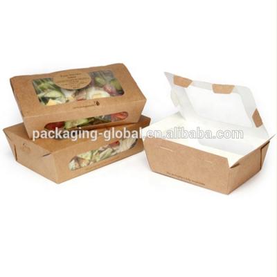 China Food Take Out Paper Food Container , To Go Food Boxes With Window for sale