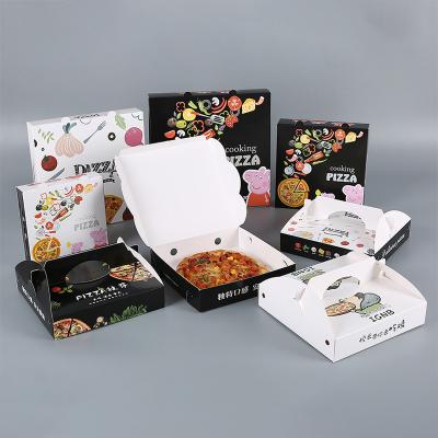 China Disposable Wholesale Cheap Custom Printed E/B Scooter Flute Die Cut Corrugated Pizza Box For Take Out for sale