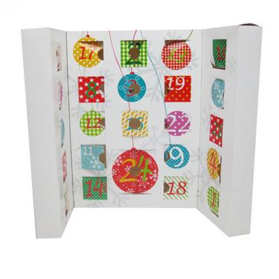 China Recycled Materials Luxury Custom Blister Calendar Boxes For Chocolate Advent Packaging Calendars for sale