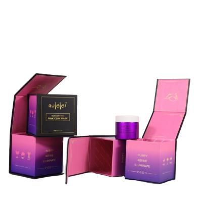 China Magnetic Book Shape Cosmetic Box Skin Care Packaging Box Skin Care Cosmetic Boxes For Skin Care With Gift Box for sale