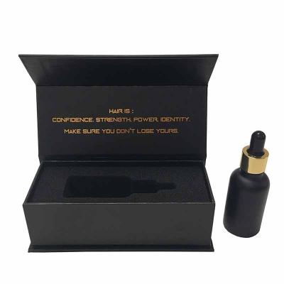 China Recycled Materials Luxury Custom Design Cosmetic Packaging For Essential Oil Single Bottle Box With Cut EVA for sale