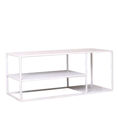 China Knocked Down Center Coffee Table Nordic Design Steel Metal Double Side Tables For Living Room for sale