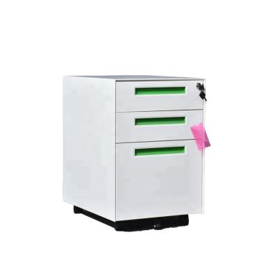 China Modern 3 Drawer Metal Pedestal Mobile Storage Filing Cabinet High Quality Mobile Cabinet for sale