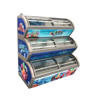 China Single-temperature Portable Worktop 3 Layer Popsicle Ice Cream Freezer Display for sale