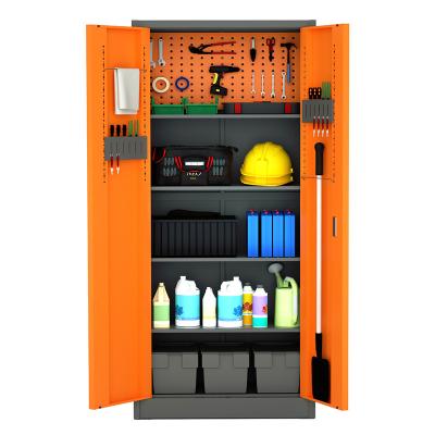 China Adjustable Metal Tool Storage Cabinet (Full Size) - Multifunctional Garage Storage Cabinet with Doors for Garage, Warehouse, Workshop, Adjustable Shelf for sale