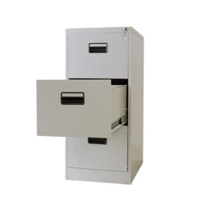 China (Size) Hot Selling Office A4 Office Size A4 Functional Furniture Steel 3 Drawers Vertical Metal Filing Cabinet Adjustable Side Filer for sale