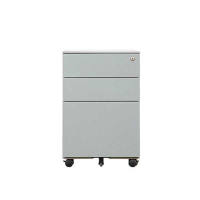 China High Quality Adjustable Filing Cabinet Pedestal 3 (Height) Drawer Metal Mobile Storage Cabinet With Wheels for sale