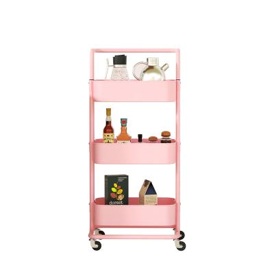 China Storage Rolling Utility Cart Storage Organizer Home Office Storage Trolley Mobile Serving Cart with Wheels for sale