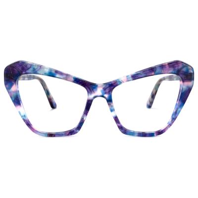 China Wholesale Stylish Fashionable Acetate Glass Fashion Cat Eye Women Butterfly OEM Eye Glass Optical Frame for sale